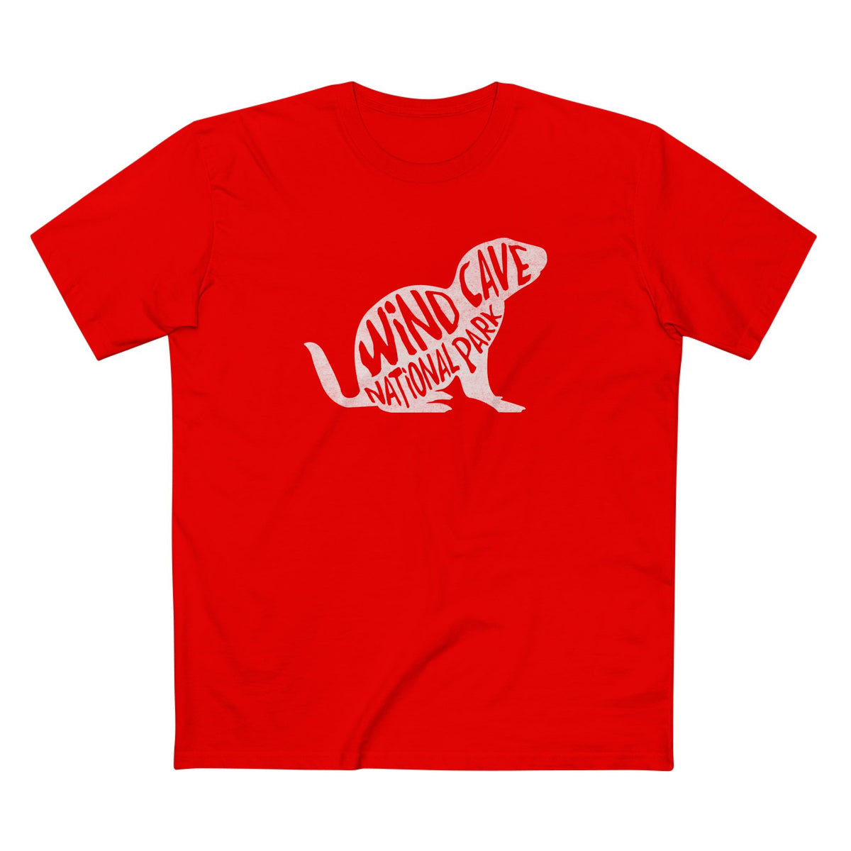 Wind Cave National Park T-Shirt - Prairie Dog in Red