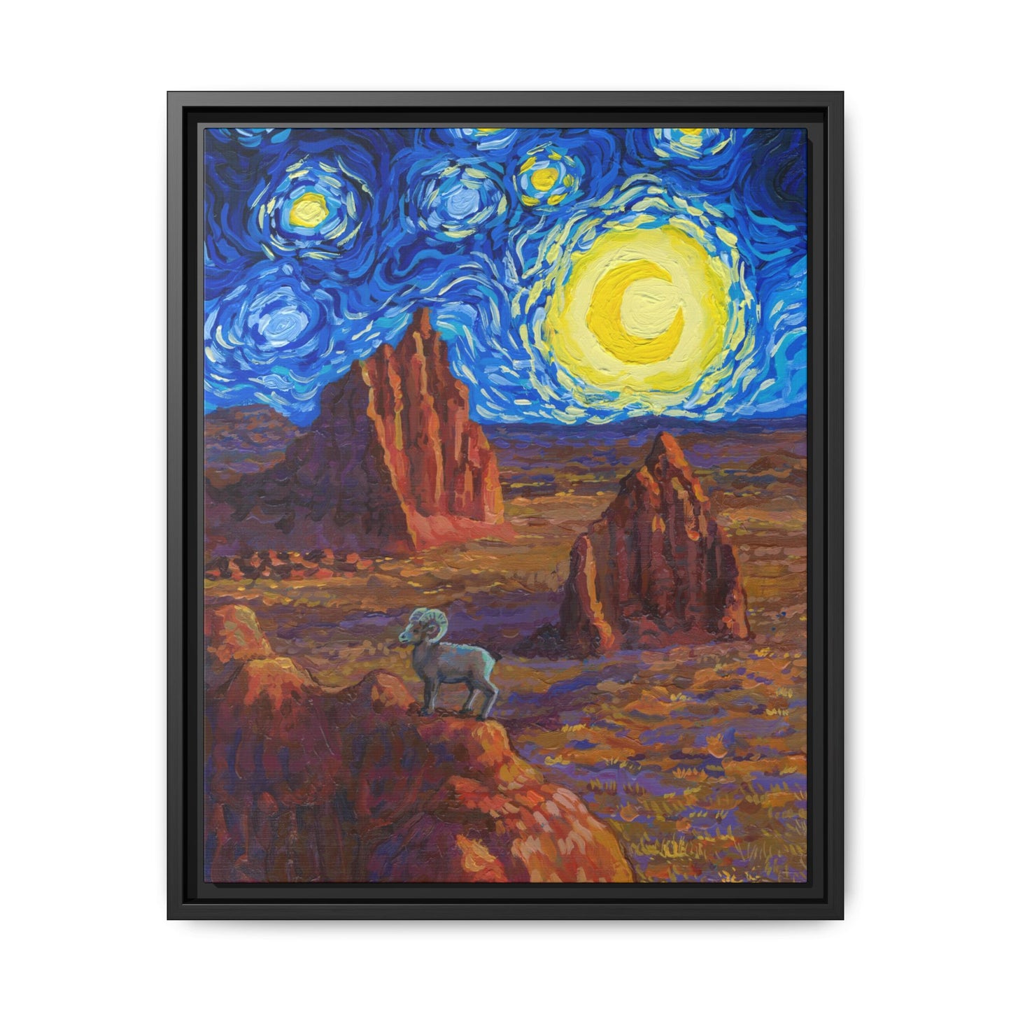 Capitol Reef National Park Framed Canvas - The Starry Night