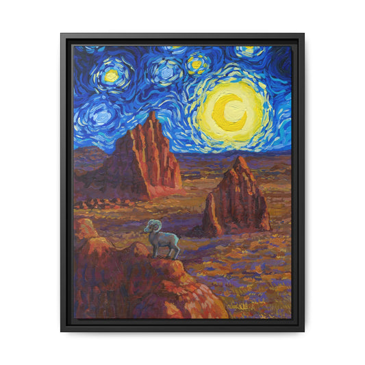 Capitol Reef National Park Framed Canvas - The Starry Night