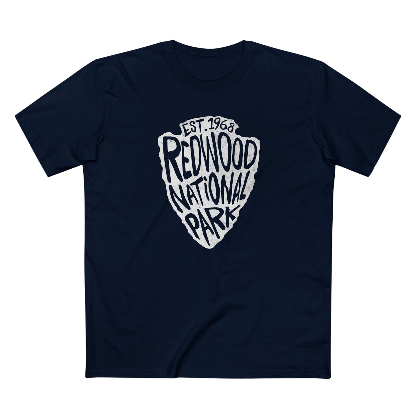 Redwood National Park T-Shirt - Arrow head Design in Navy