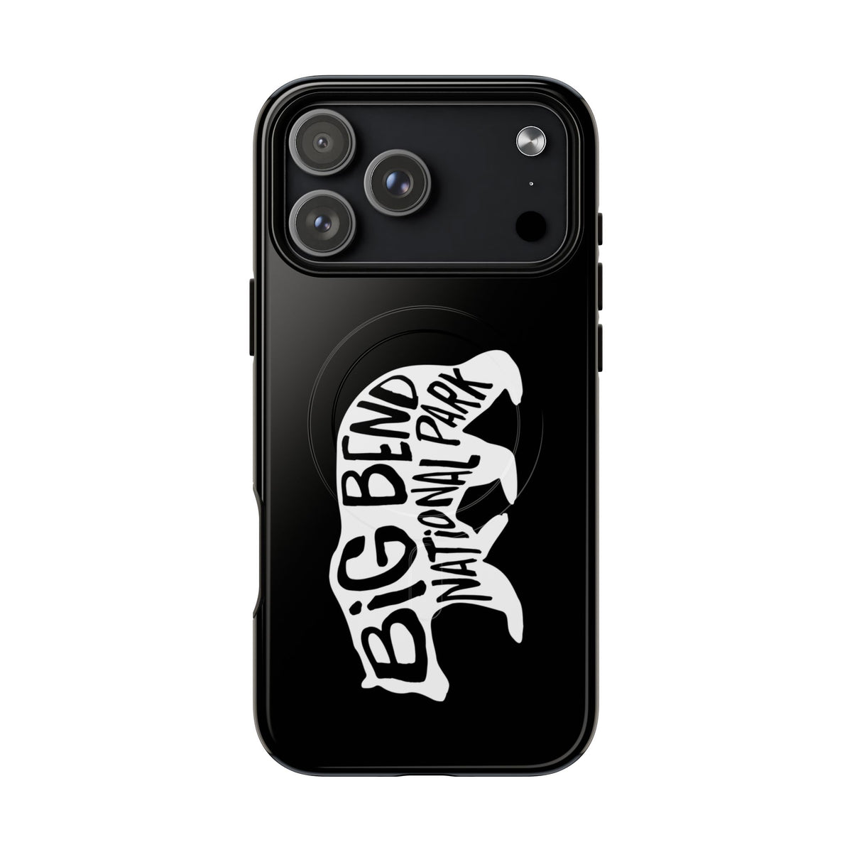 Big Bend National Park iPhone Case with MagSafe - Black Bear Design