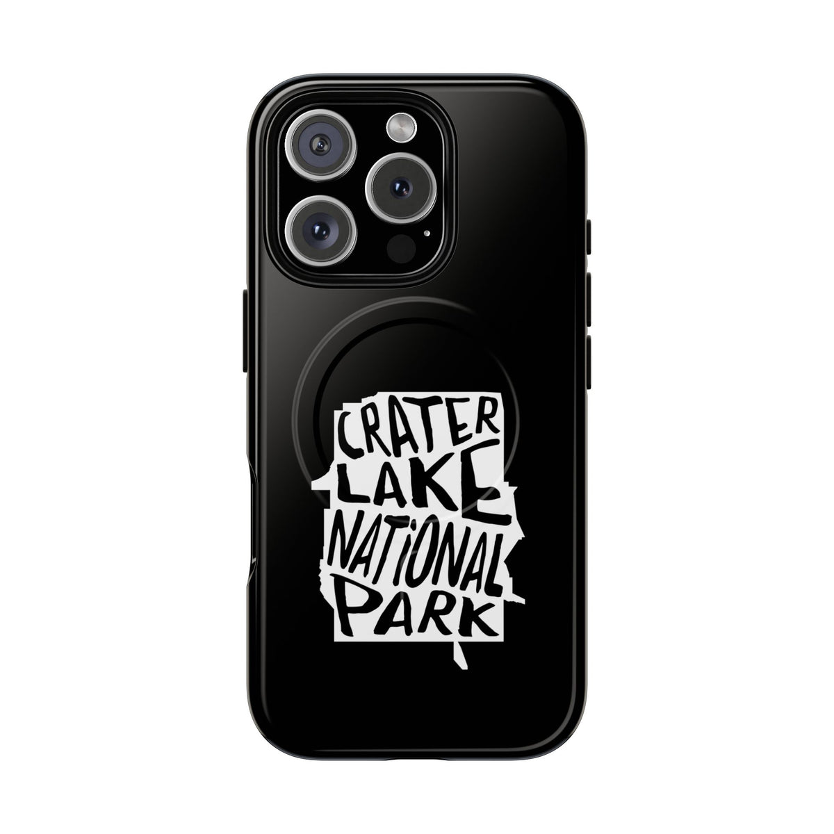 Crater Lake National Park iPhone Case with MagSafe - Map Design
