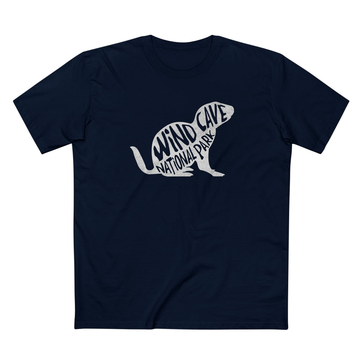 Wind Cave National Park T-Shirt - Prairie Dog in Navy