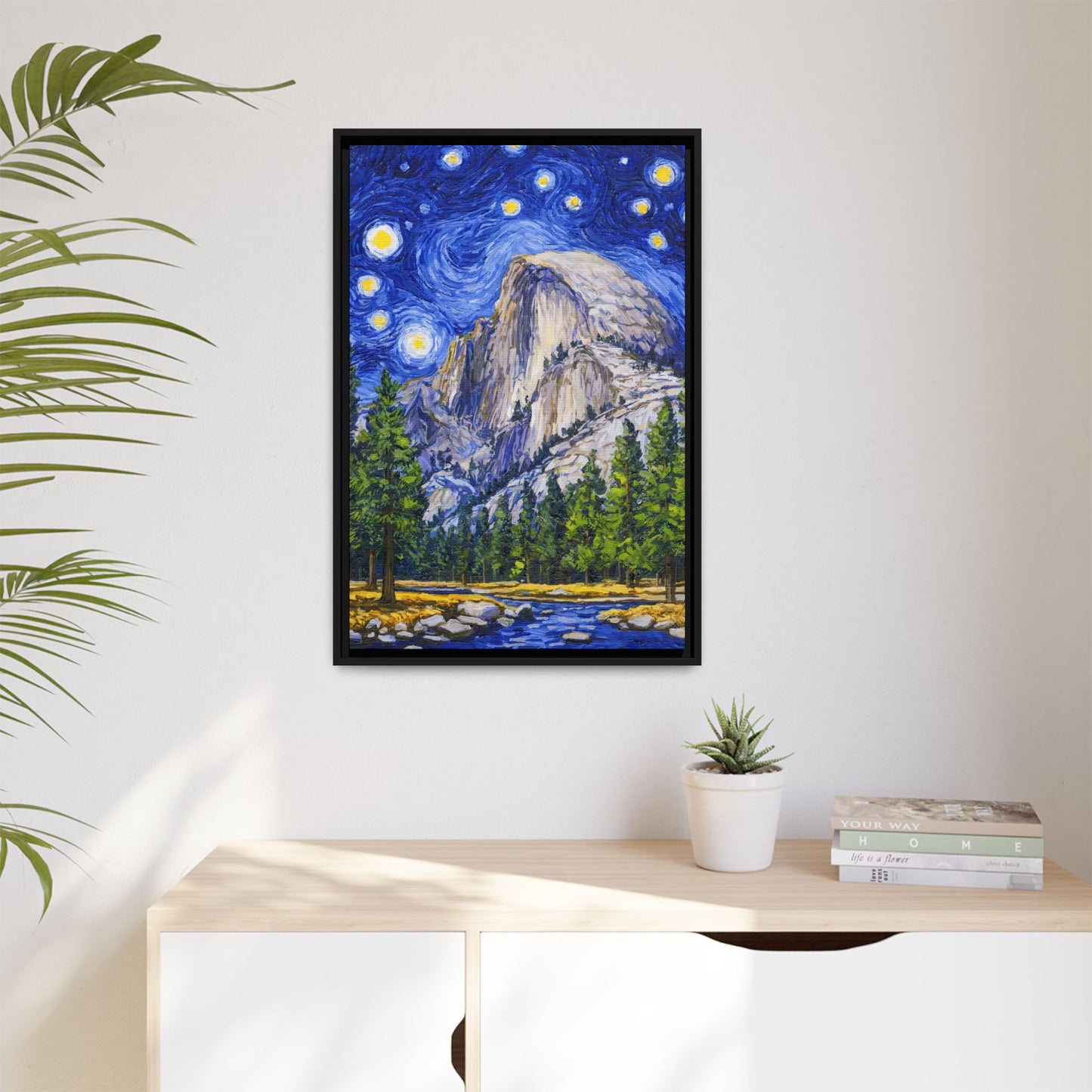 Yosemite National Park Framed Canvas - The Starry Night
