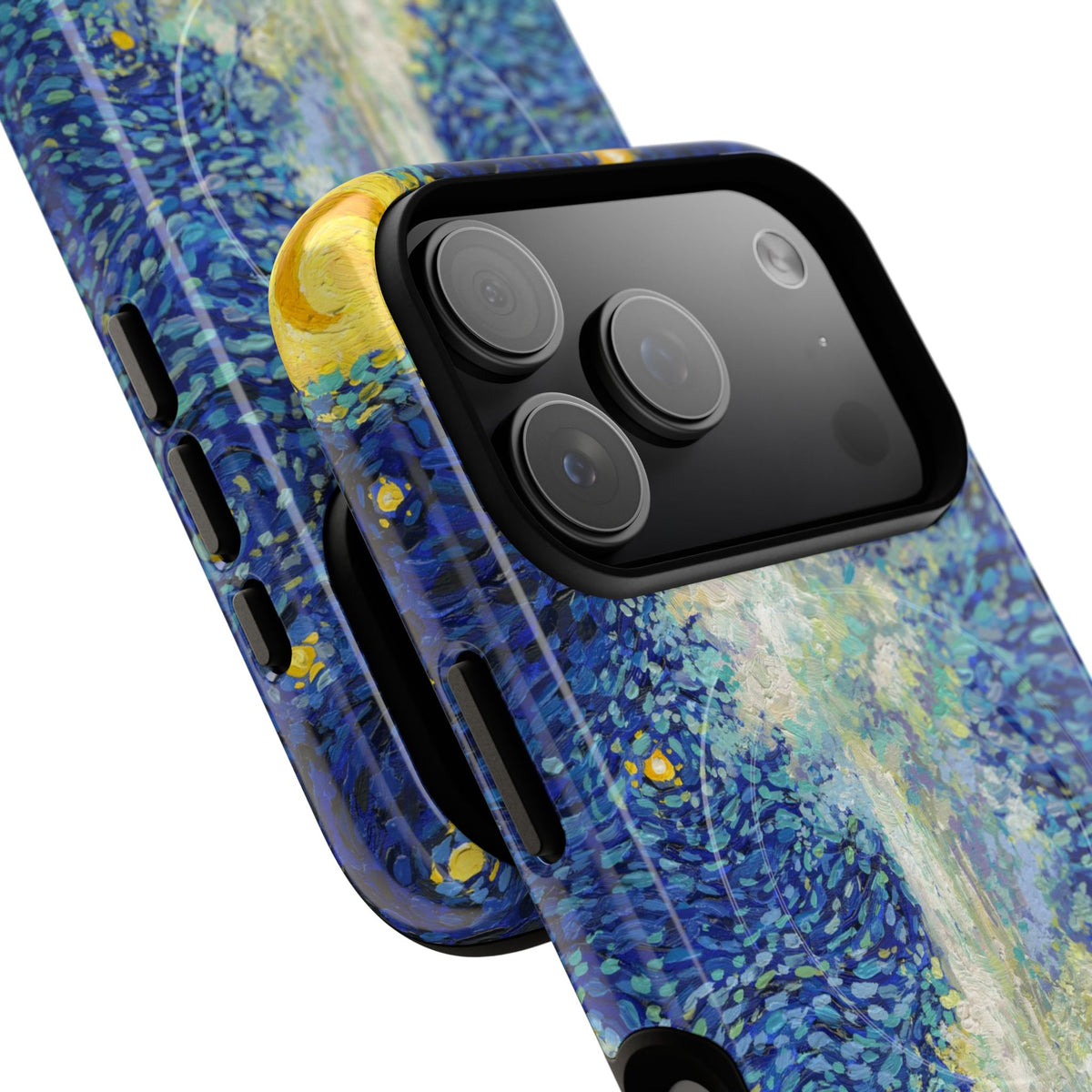 Yellowstone National Park iPhone Case with MagSafe - Old Faithful Starry Night