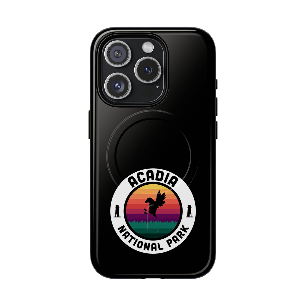 Acadia National Park iPhone Case with MagSafe - Round Emblem Design