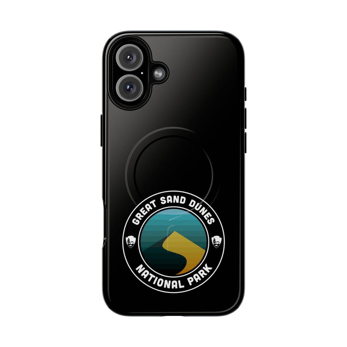 Great Sand Dunes National Park iPhone Case with MagSafe - Round Emblem Design