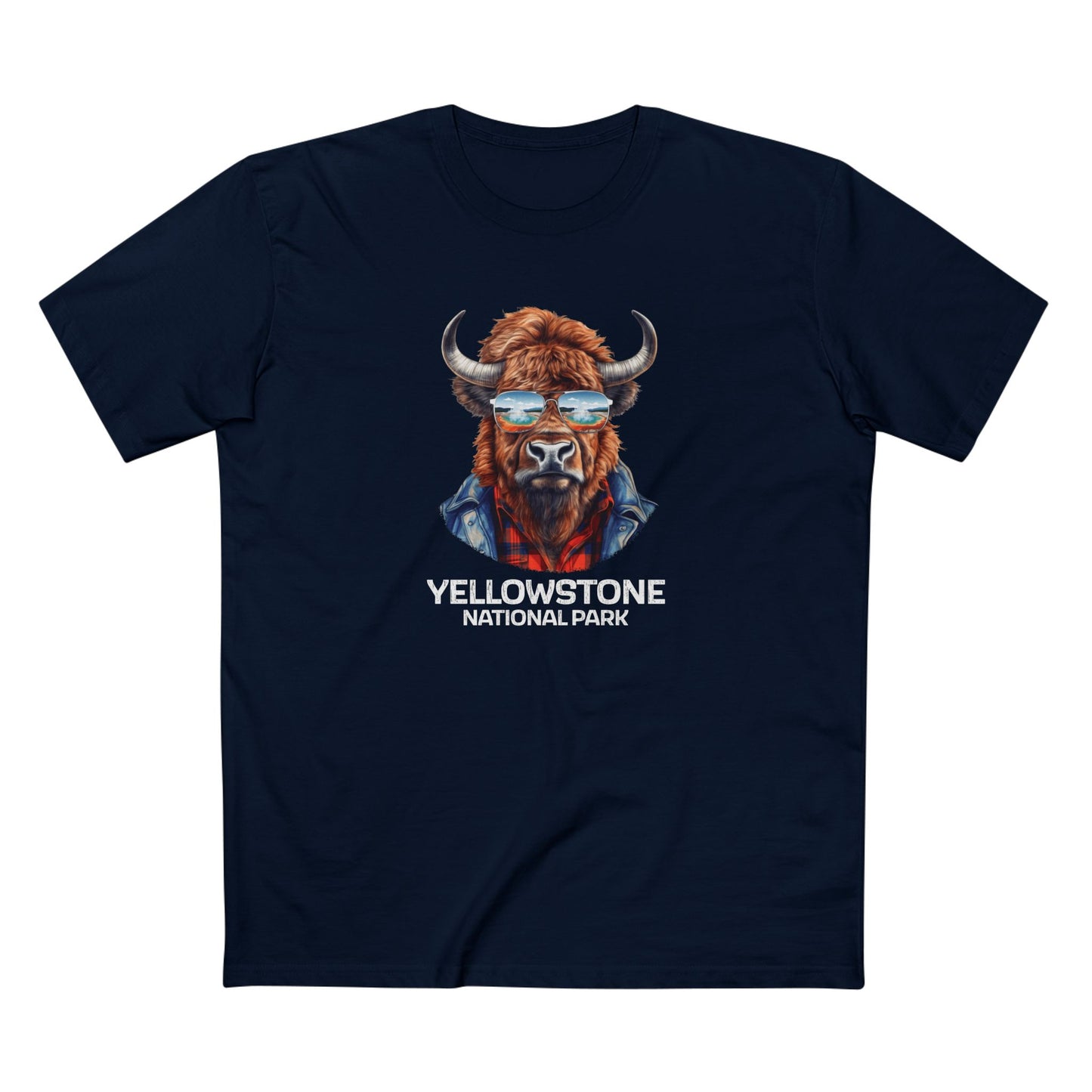 Yellowstone National Park T-Shirt - Bison in Navy
