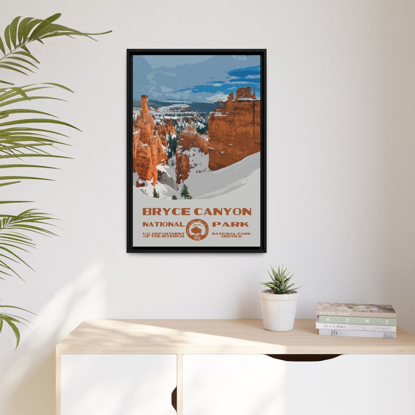 Bryce Canyon National Park Framed Canvas - WPA Poster