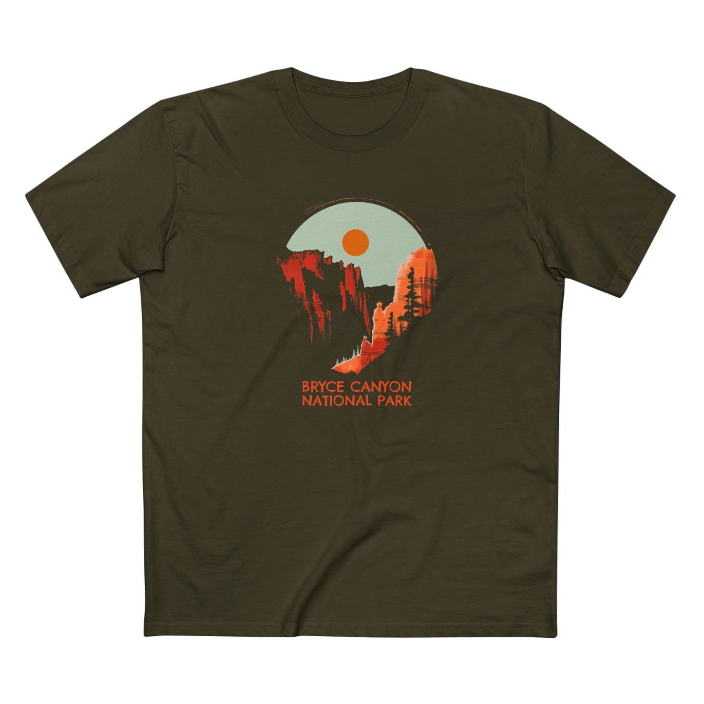 Bryce Canyon National Park T-Shirt - Sunset Hoodoos in Army