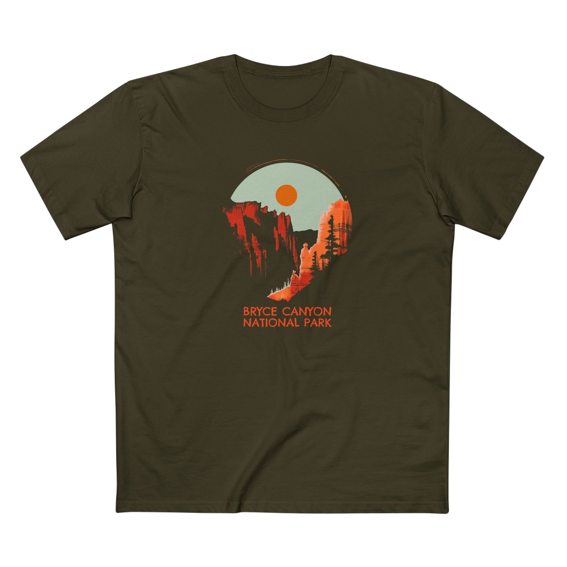 Bryce Canyon National Park T-Shirt - Sunset Hoodoos in Army