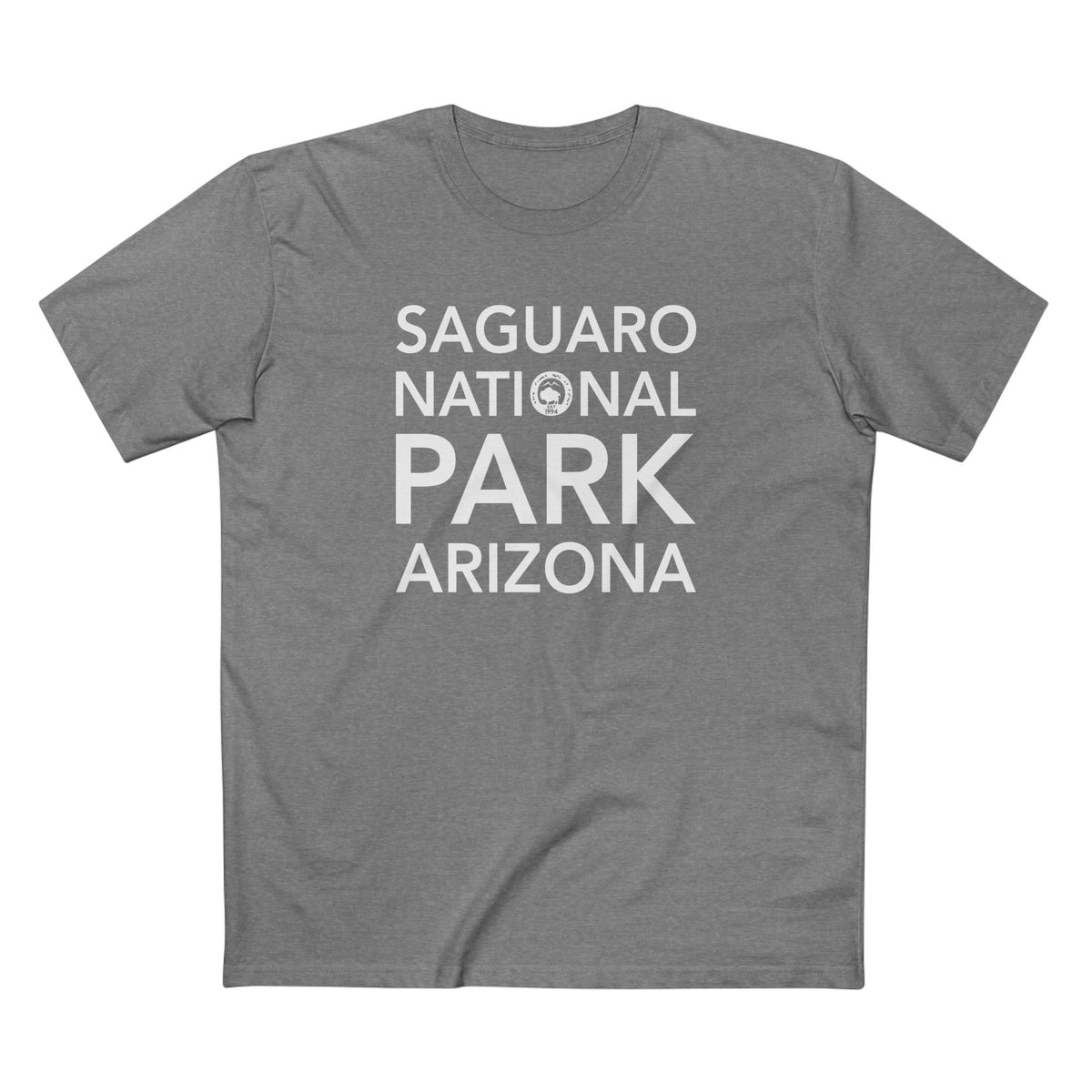 Saguaro National Park T-Shirt Block Text in Athletic Heather