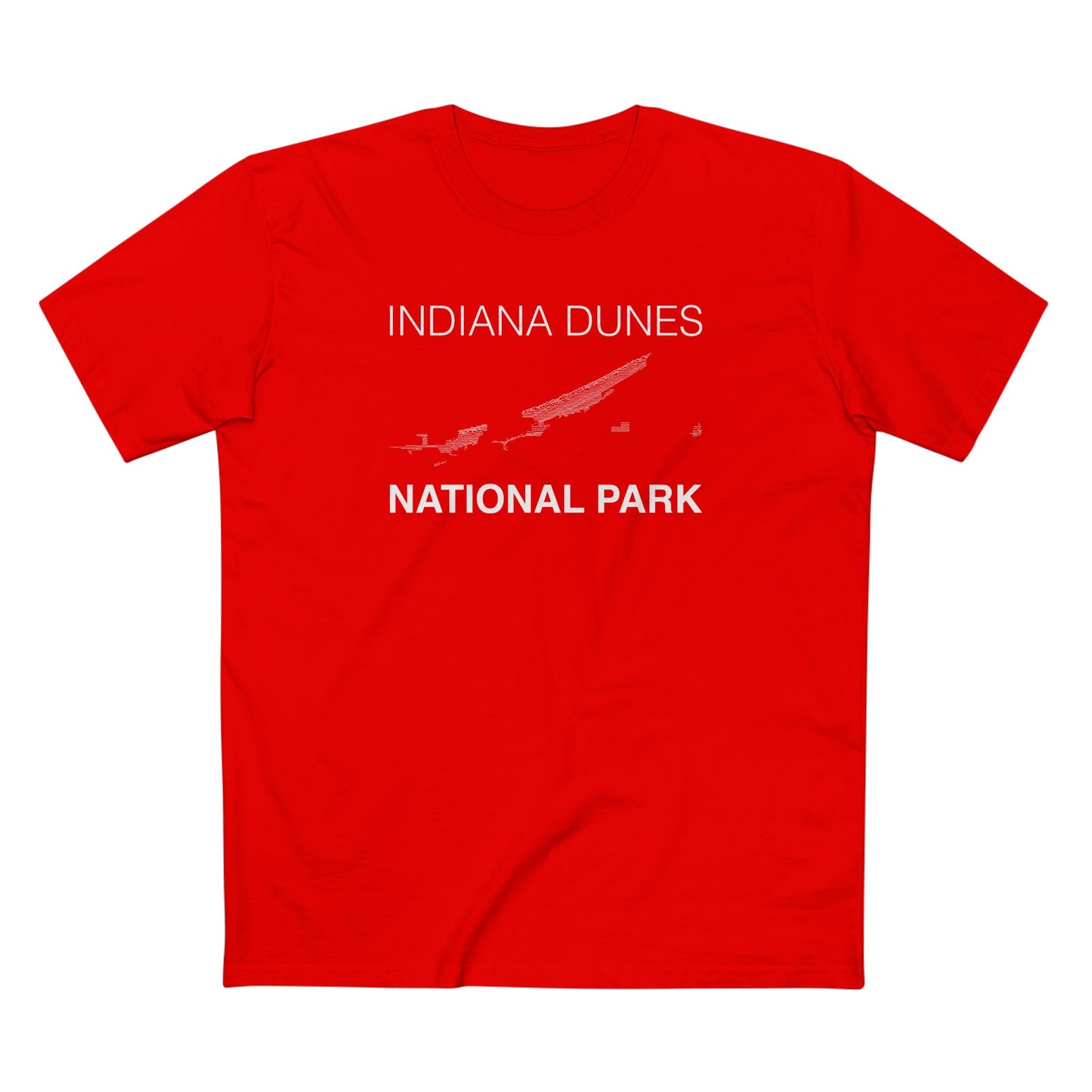 Indiana Dunes National Park T-Shirt Lines in Red