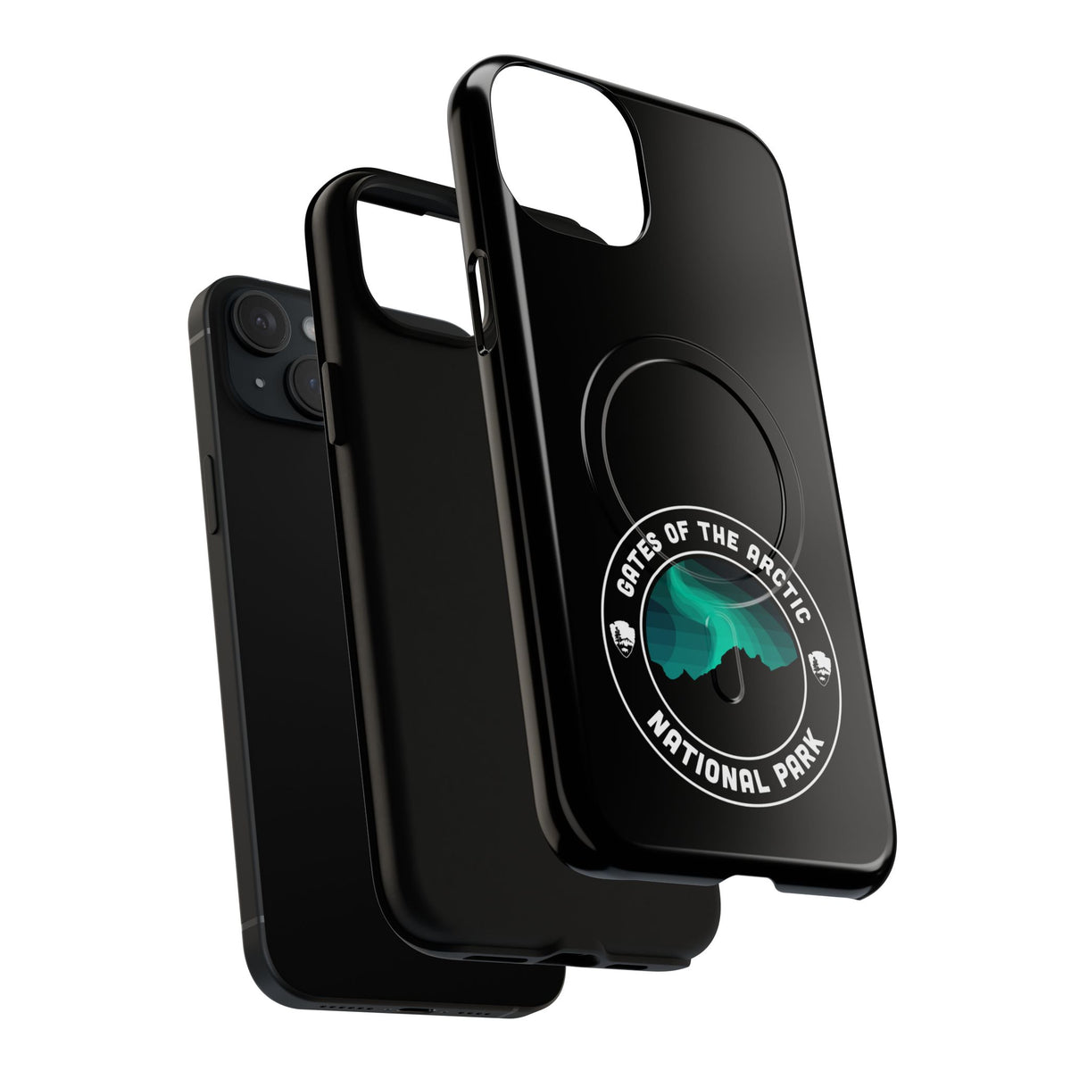 Gates of the Arctic National Park iPhone Case with MagSafe - Round Emblem Design