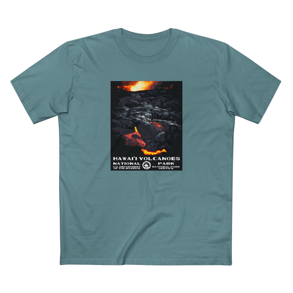 Hawai'i Volcanoes National Park T-Shirt in Slate Blue