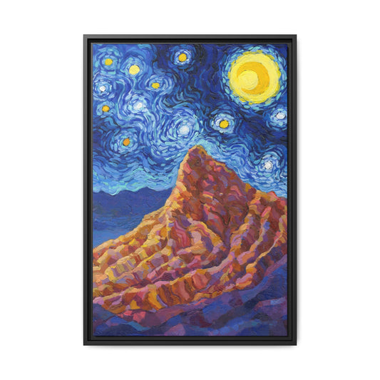Death Valley National Park Framed Canvas - The Starry Night