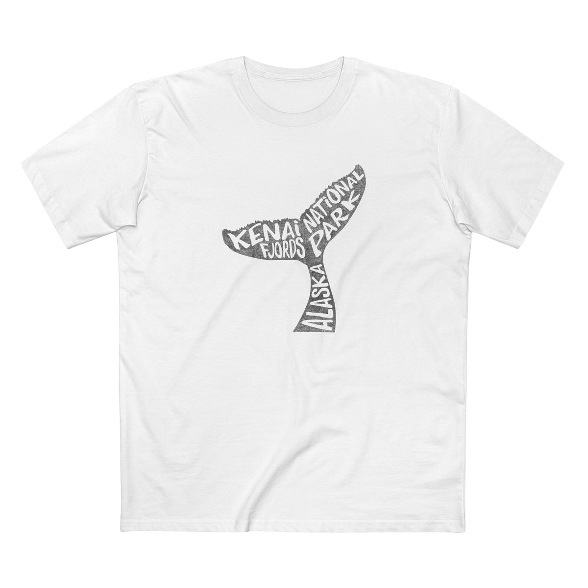 Kenai Fjords National Park T-Shirt - Whale Tail in White