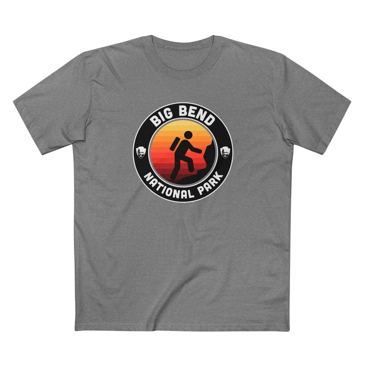 Big Bend National Park - Round Badge Design in Athletic Heather