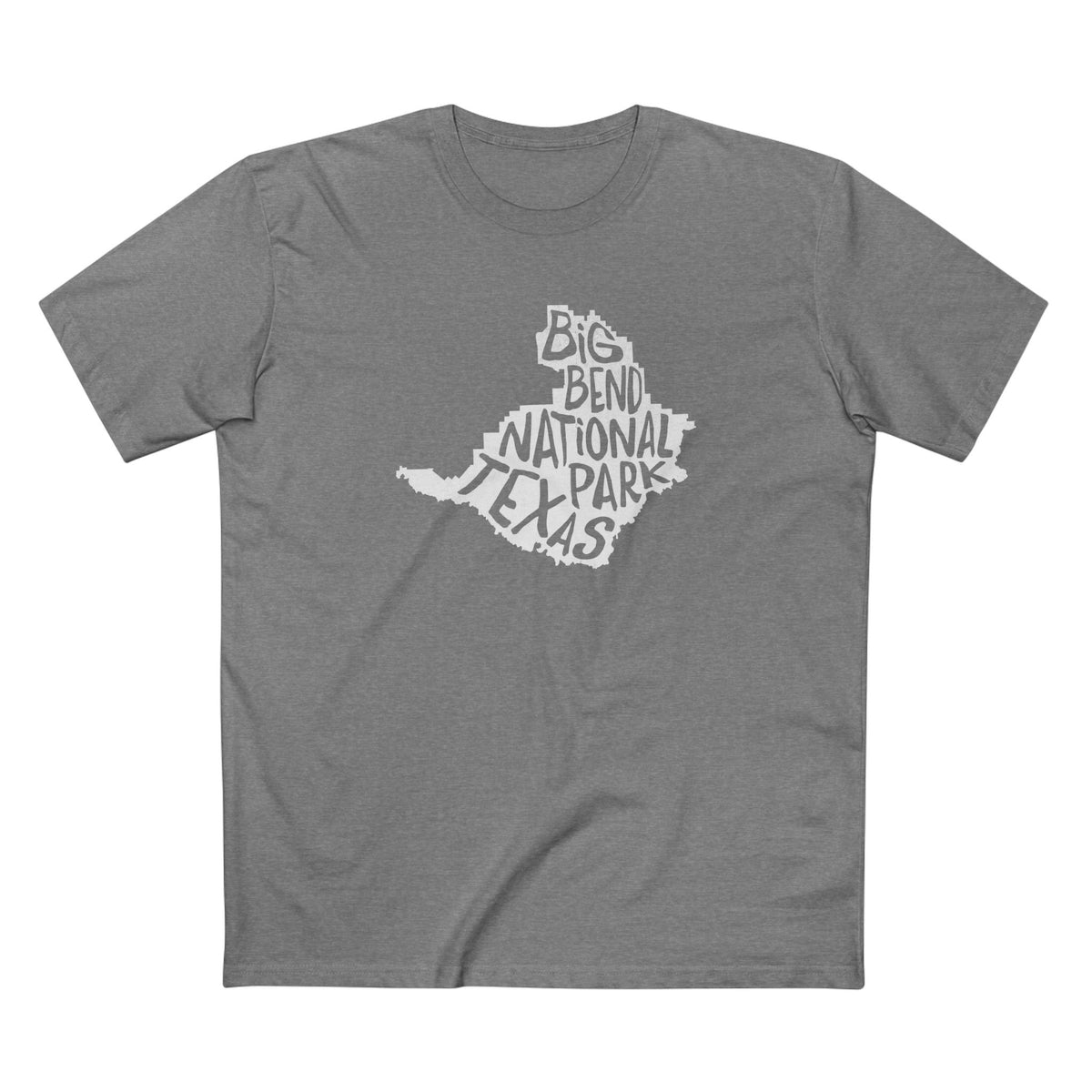 Big Bend National Park T-Shirt - Map in Athletic Heather