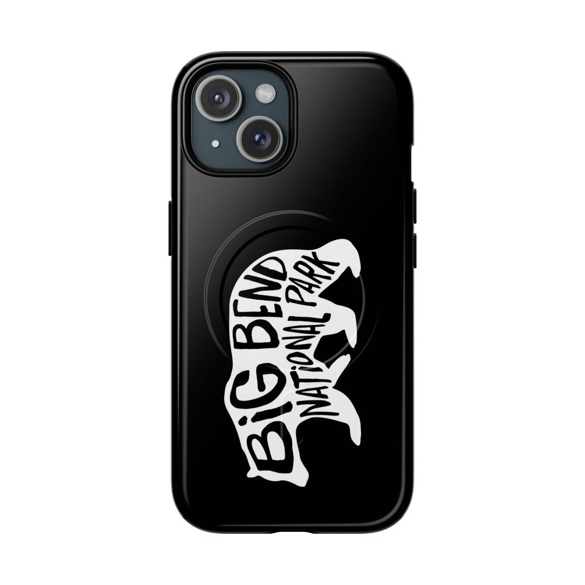 Big Bend National Park iPhone Case with MagSafe - Black Bear Design