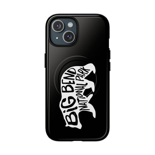 Big Bend National Park iPhone Case with MagSafe - Black Bear Design