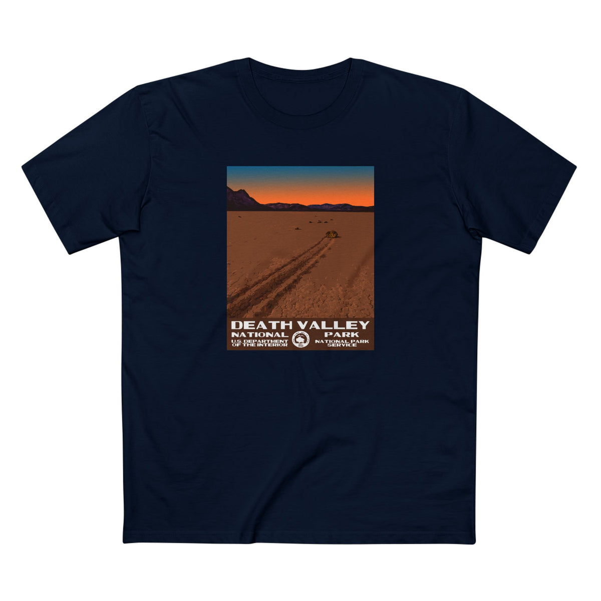 Death Valley National Park T-Shirt - Racetrack Playa in Navy