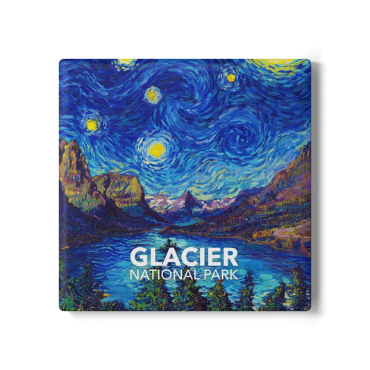 Glacier National Park Coaster - The Starry Night