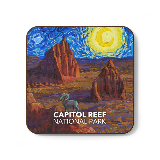 Capitol Reef National Park Coaster - The Starry Night
