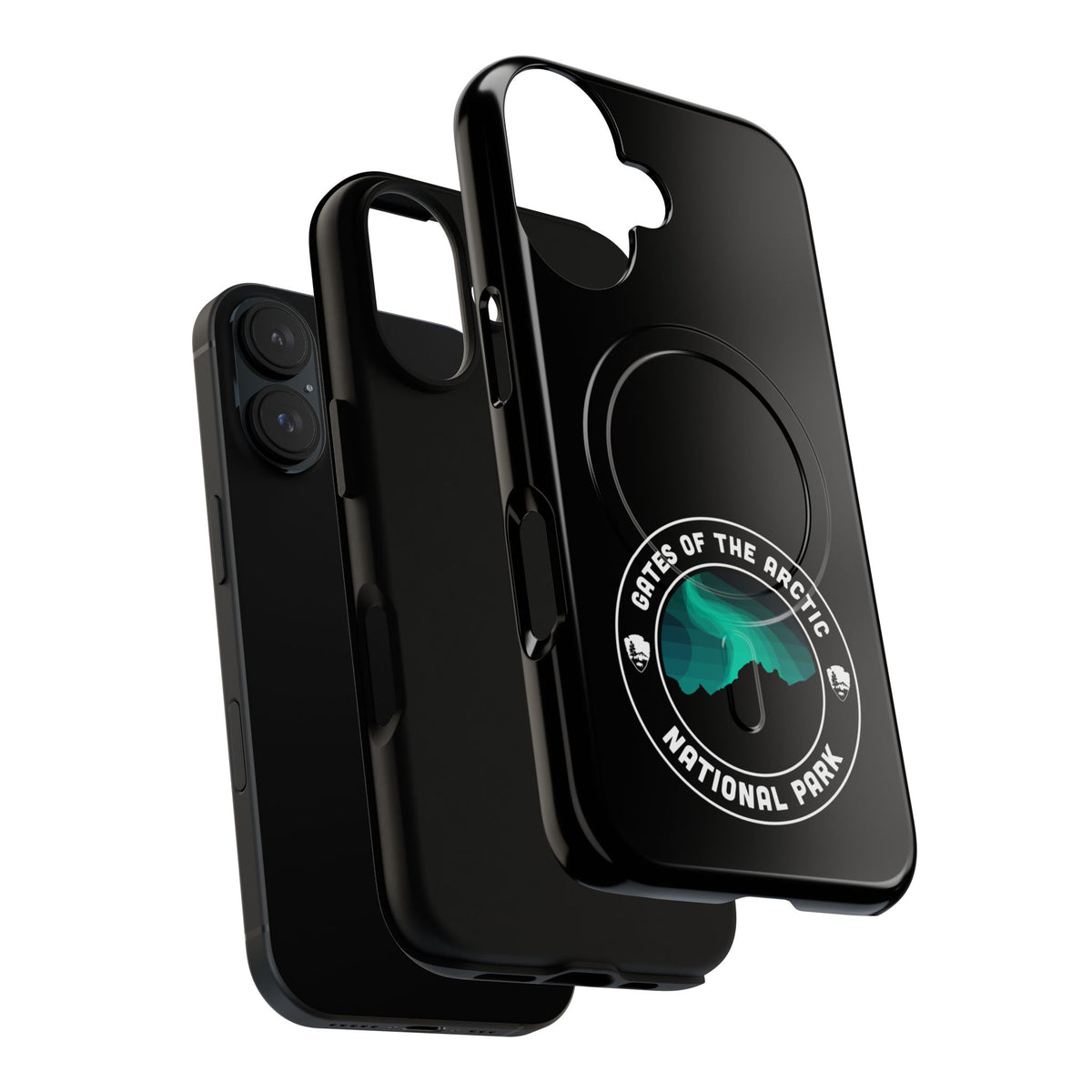 Gates of the Arctic National Park iPhone Case with MagSafe - Round Emblem Design
