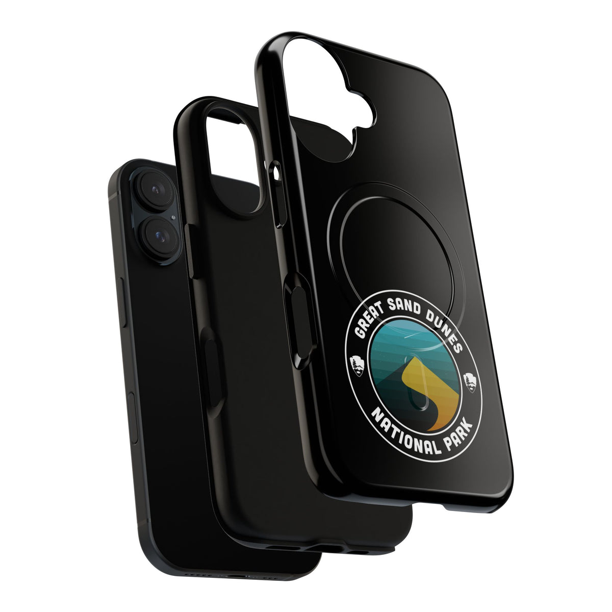 Great Sand Dunes National Park iPhone Case with MagSafe - Round Emblem Design