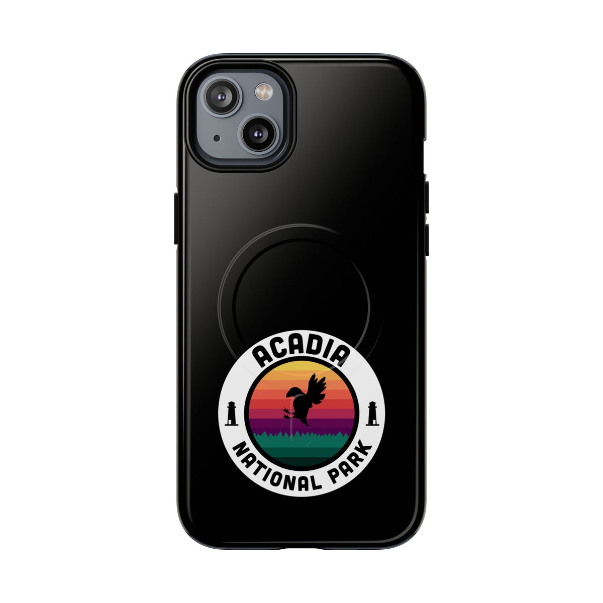 Acadia National Park iPhone Case with MagSafe - Round Emblem Design