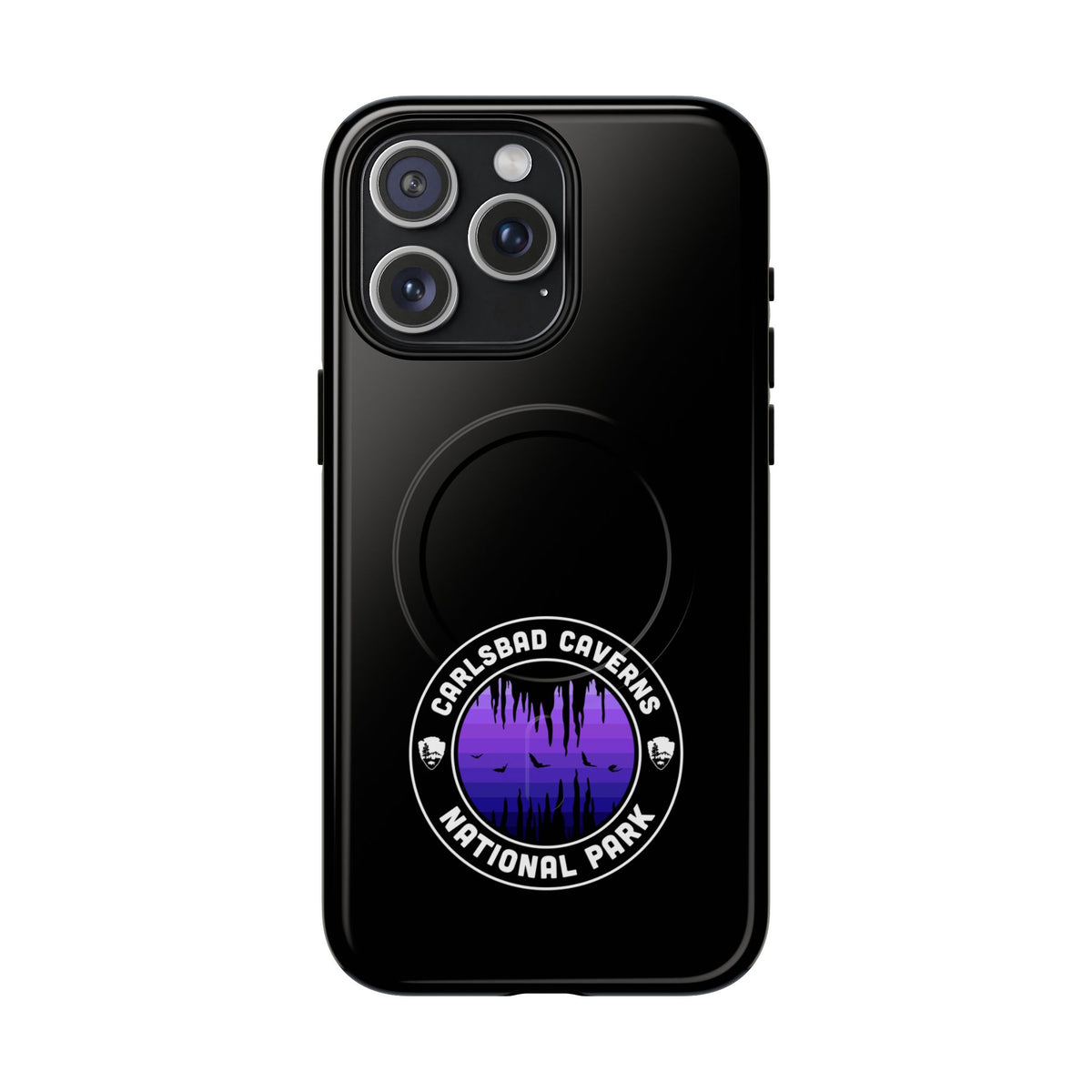 Carlsbad Caverns National Park iPhone Case with MagSafe - Round Emblem Design