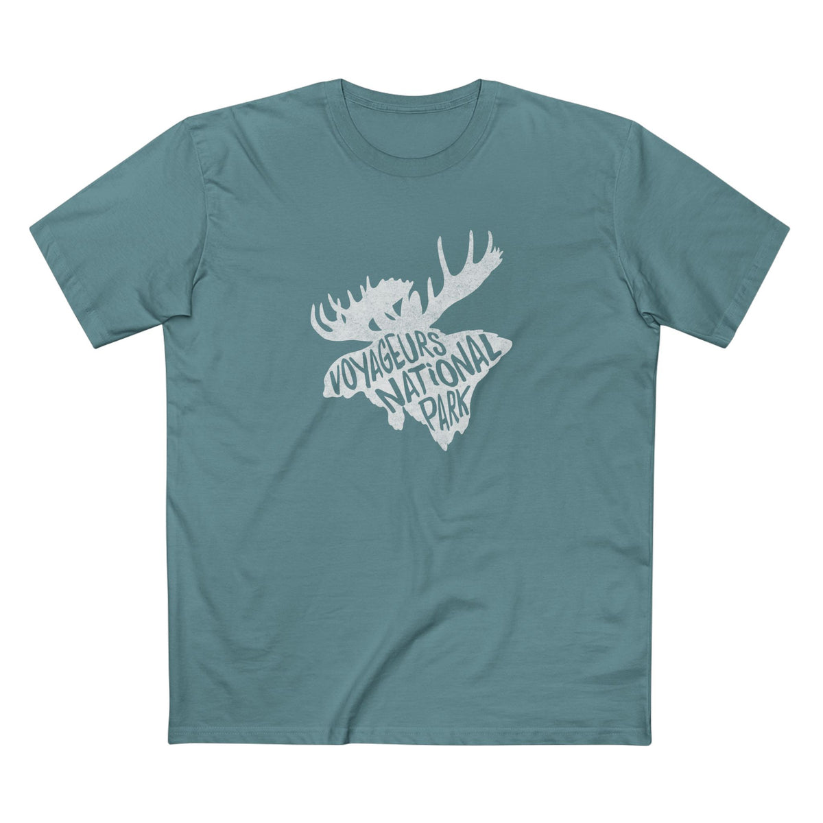 Voyageurs National Park T-Shirt - Moose in Slate Blue