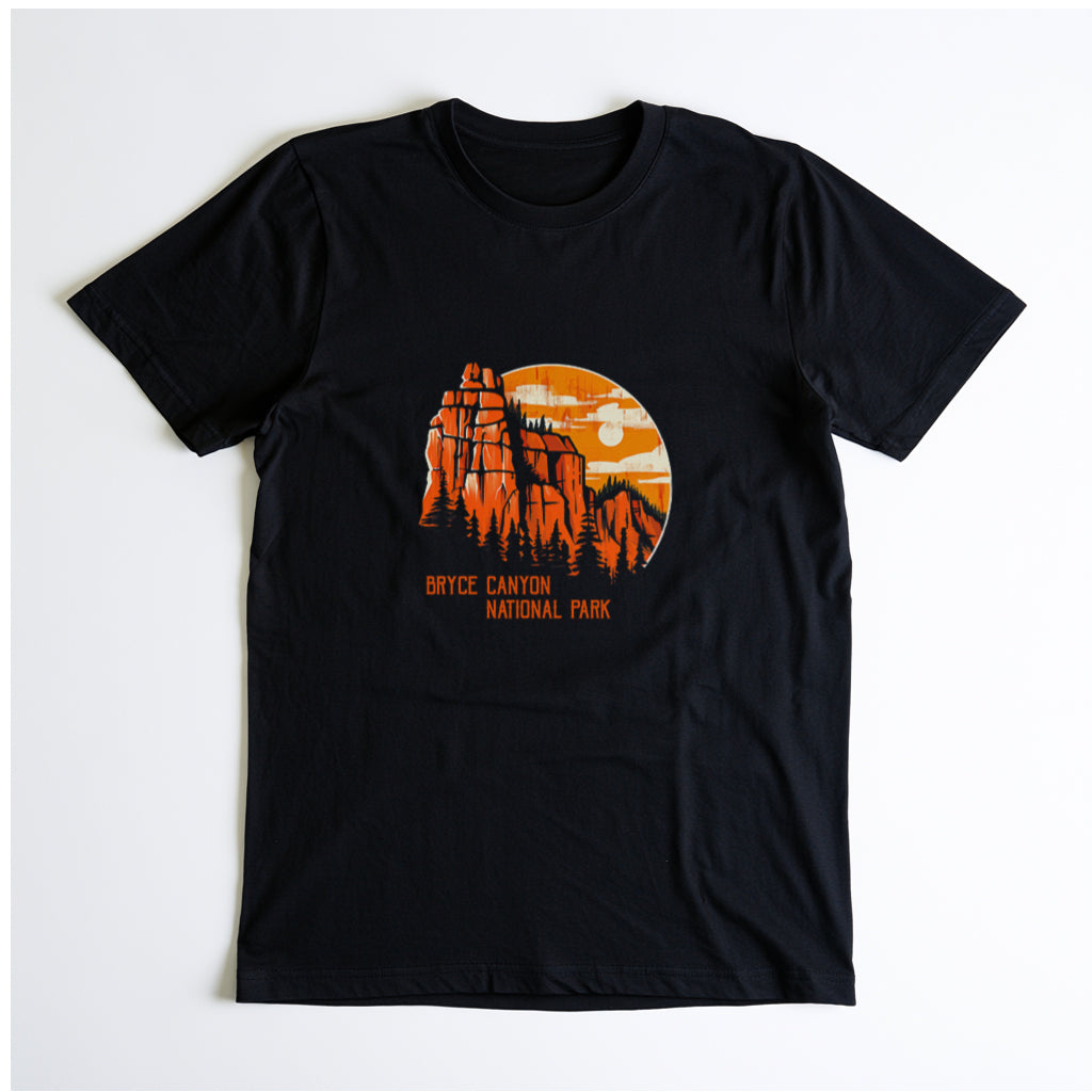 Bryce Canyon National Park T-Shirt - Vintage Design in Black