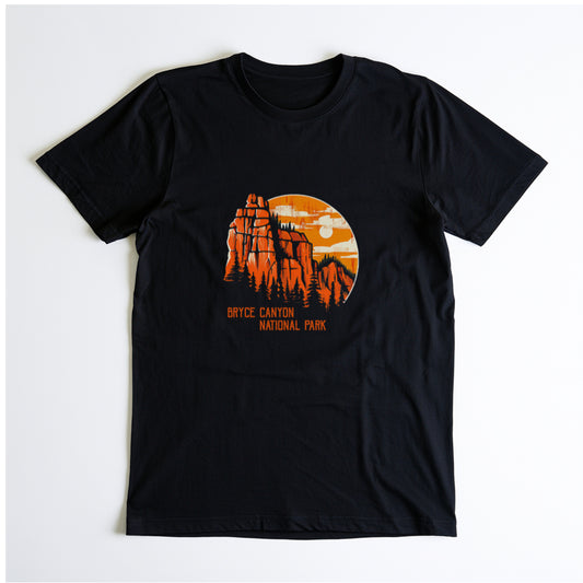 Bryce Canyon National Park T-Shirt - Vintage Design in Black