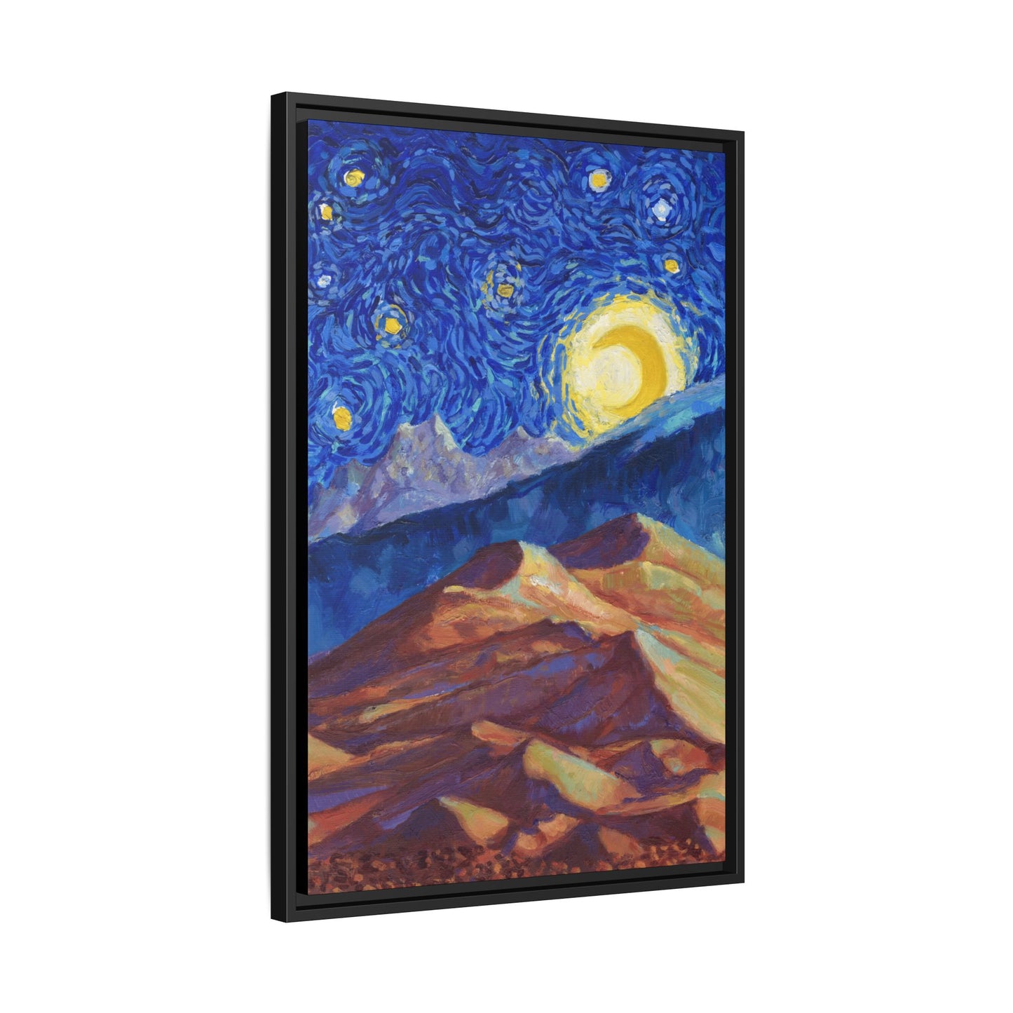 Great Sand Dunes National Park Framed Canvas - The Starry Night