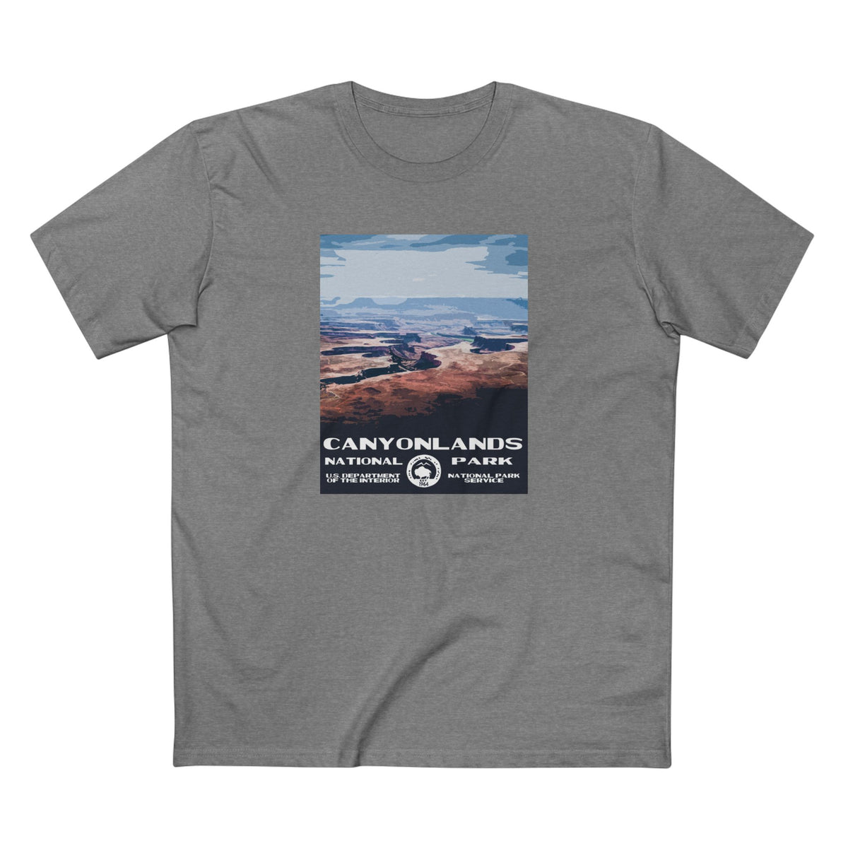 Canyonlands National Park T-Shirt - WPA Poster in Athletic Heather