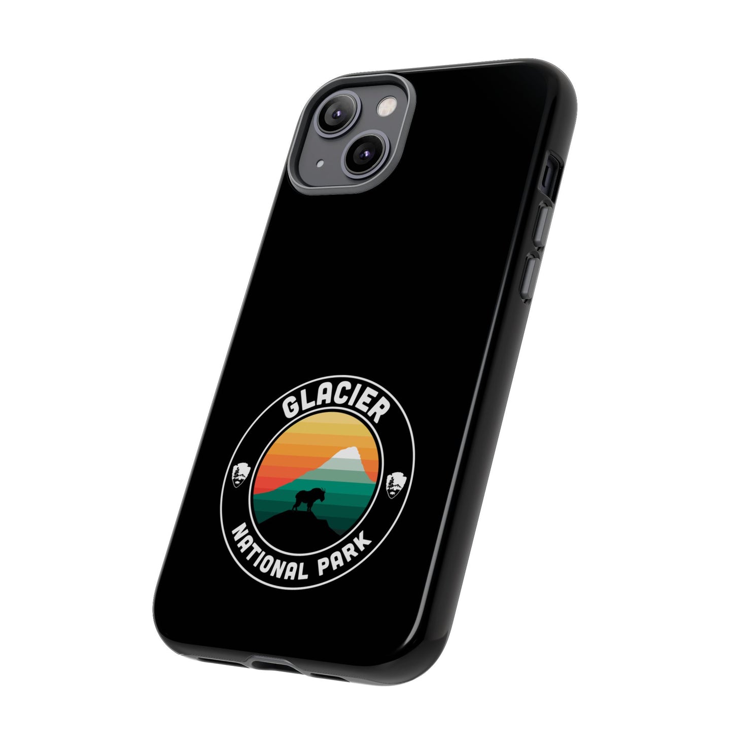 Glacier National Park Phone Case - Round Emblem Design
