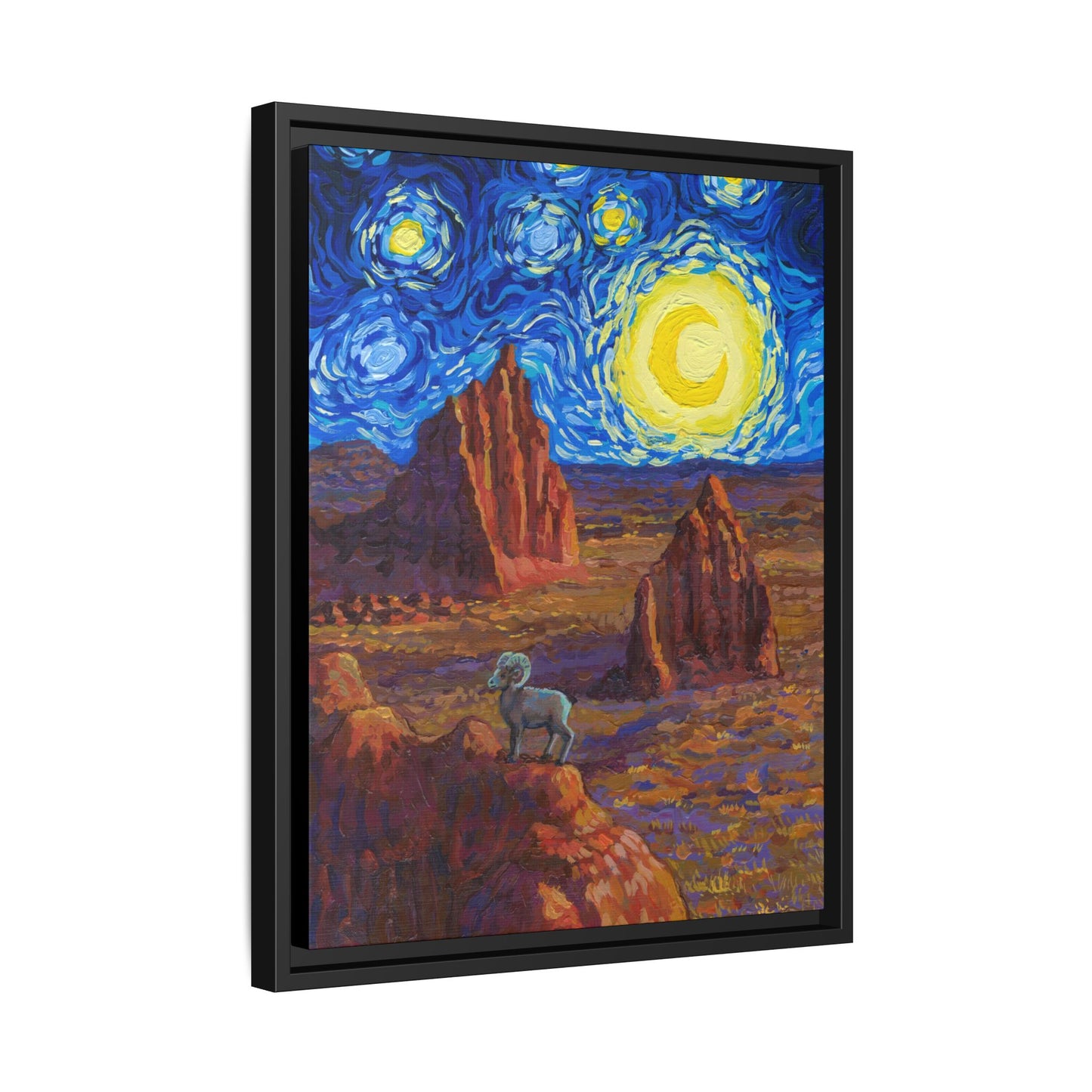 Capitol Reef National Park Framed Canvas - The Starry Night