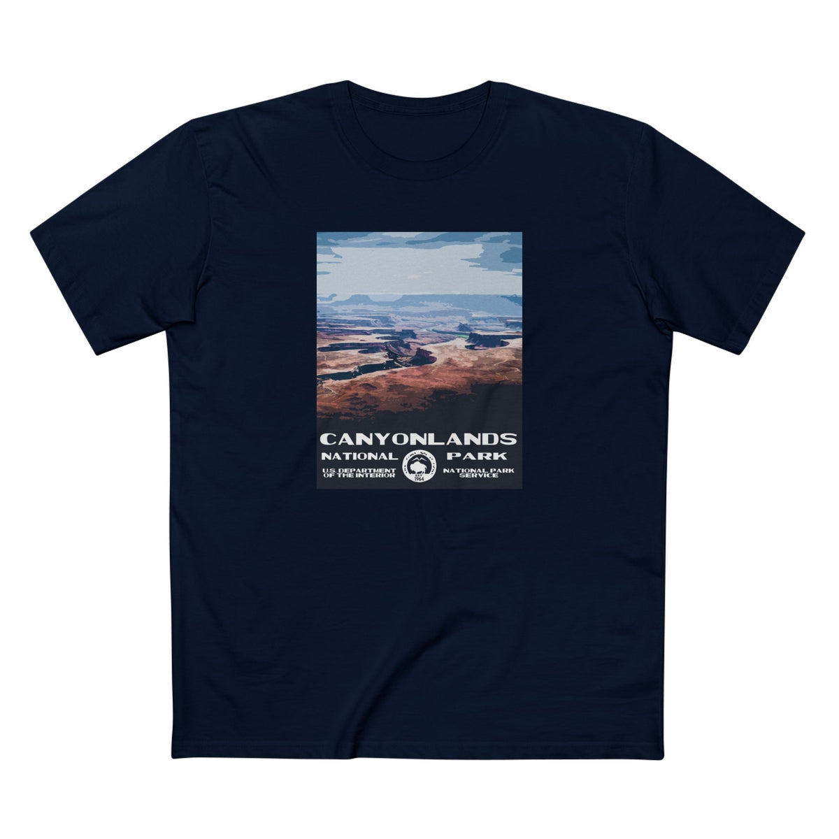 Canyonlands National Park T-Shirt - WPA Poster in Navy