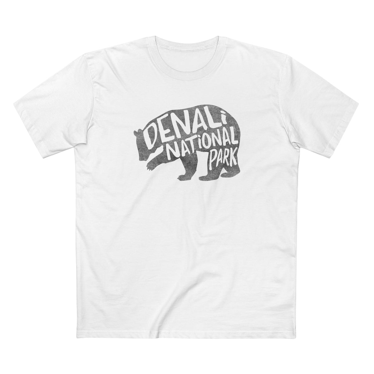 Denali National Park T-Shirt - Grizzly Bear in White