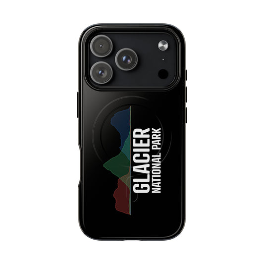 Glacier National Park iPhone case with MagSafe featuring histogram artwork.