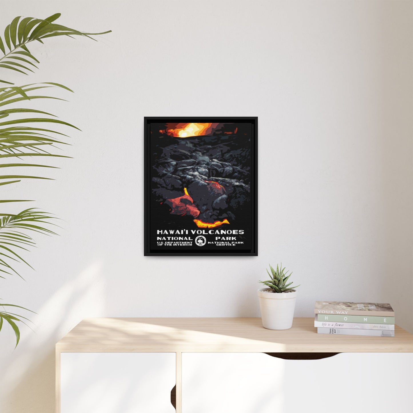 Hawaii Volcanoes National Park Framed Canvas - WPA Poster