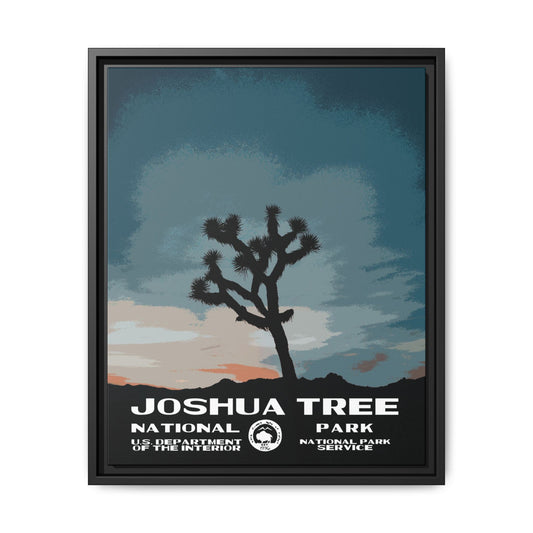 Joshua Tree National Park Framed Canvas - WPA Poster