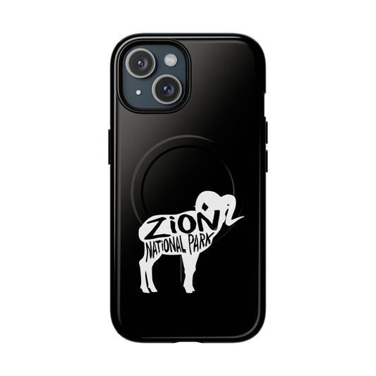 Zion National Park iPhone Case with MagSafe - Bighorn Sheep Design