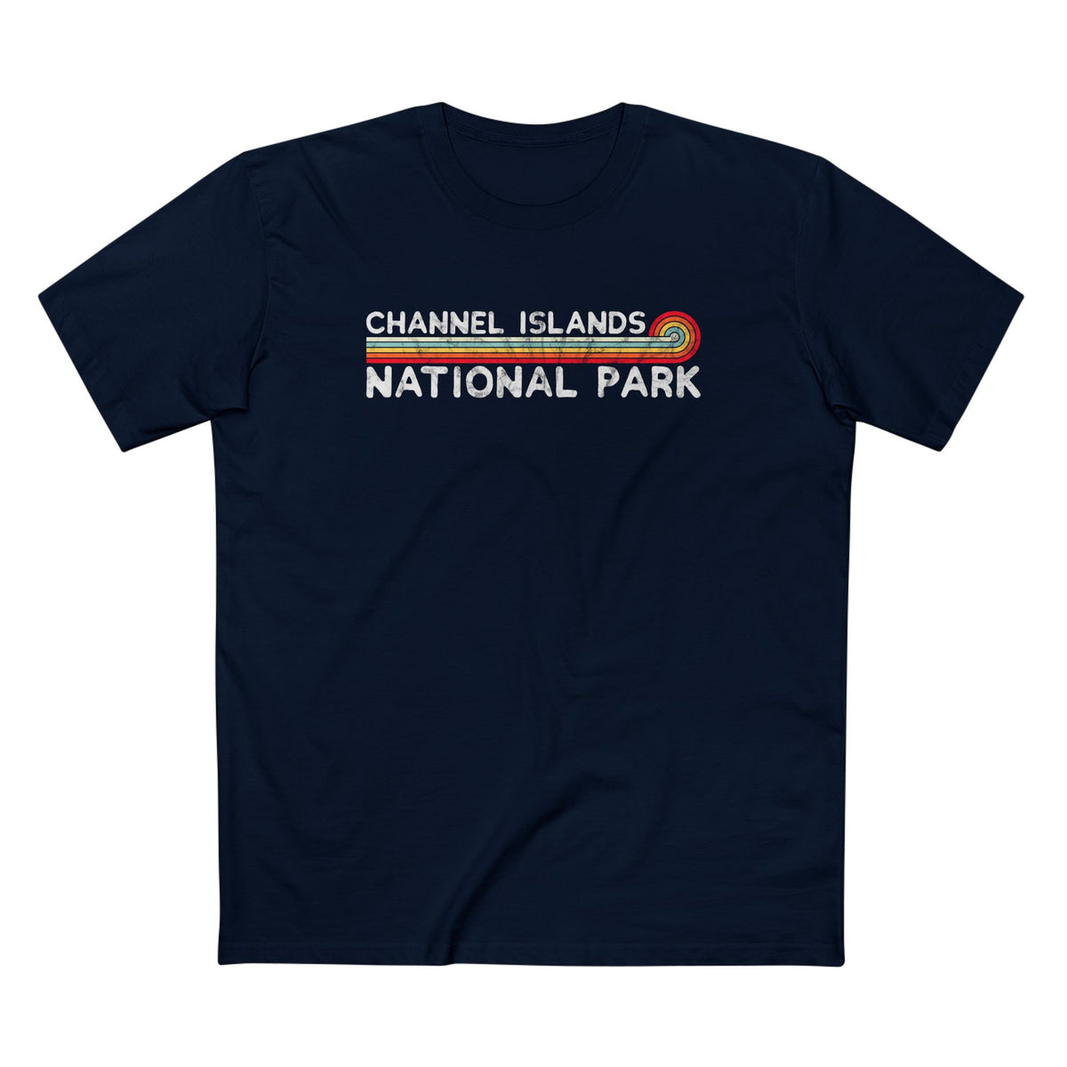 Channel Islands National Park T-Shirt - Vintage Stretched Sunrise in Navy
