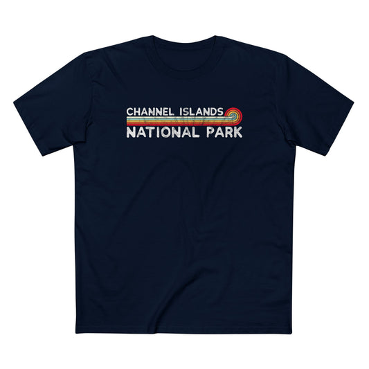 Channel Islands National Park T-Shirt - Vintage Stretched Sunrise in Navy