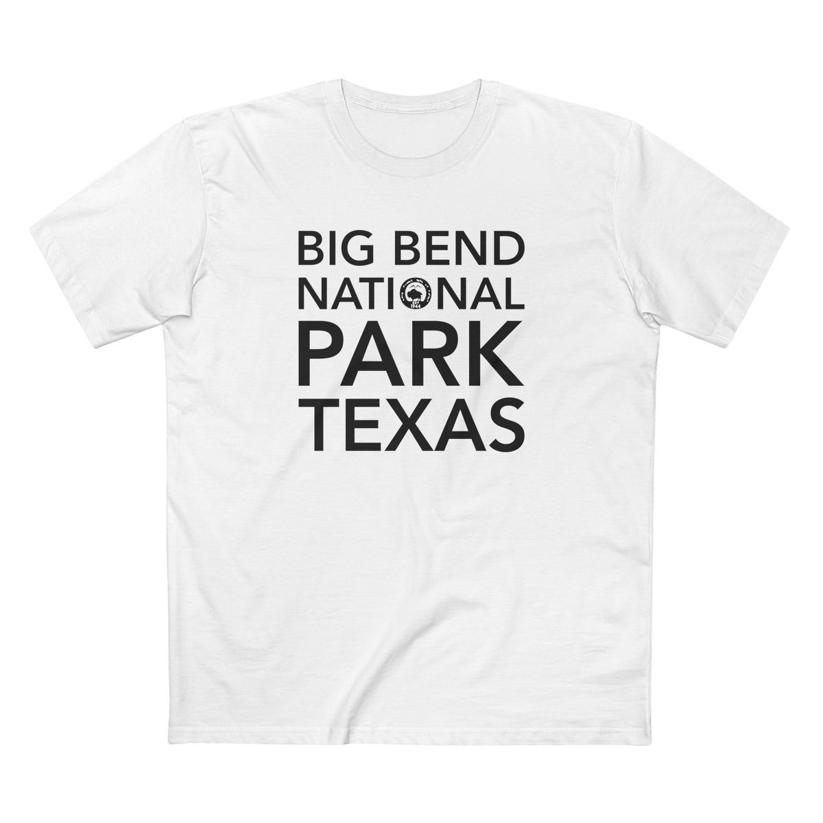Big Bend National Park T-Shirt Block Text in White