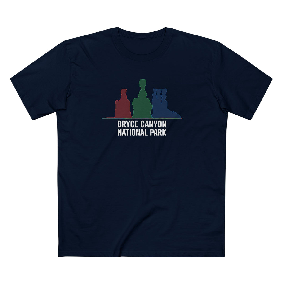Bryce Canyon National Park T-Shirt - Histogram Design in Navy