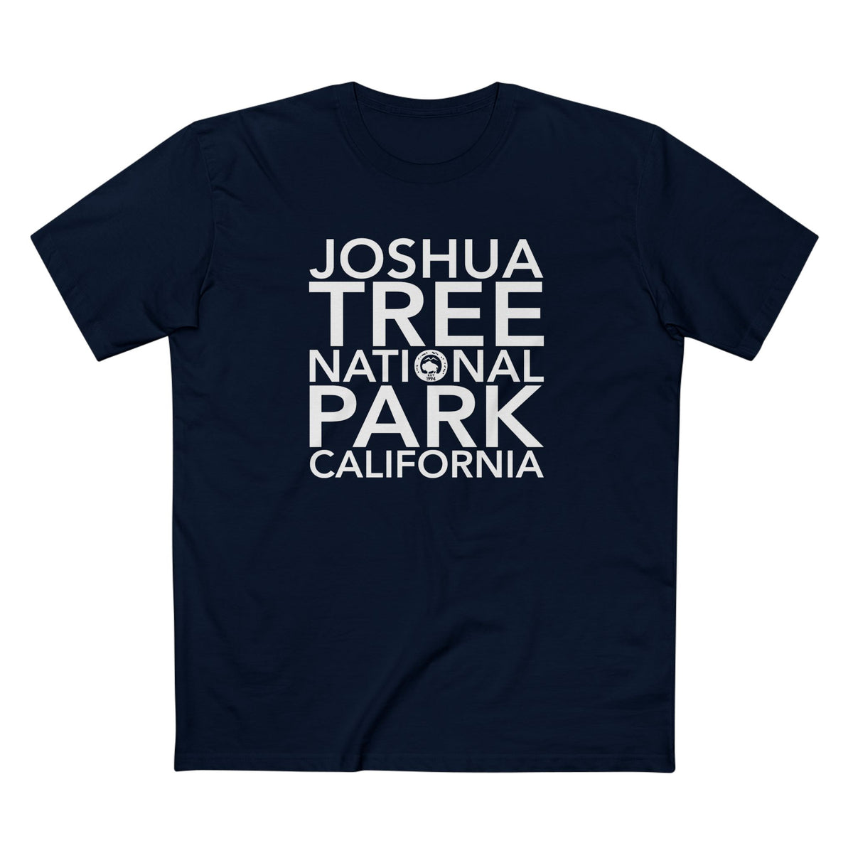 Joshua Tree National Park T-Shirt Block Text in Navy